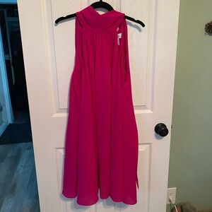 Belle by Badgley Mischka fushia flowy dress Size 10